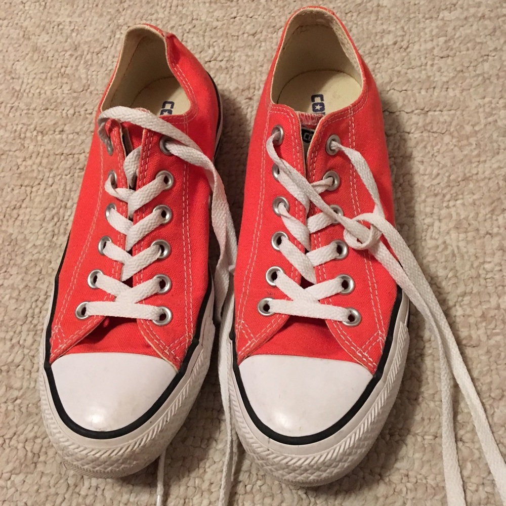 New and unused orange converse shoes